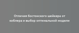 Отличия бостонского шейкера от коблера и выбор оптимальной модели